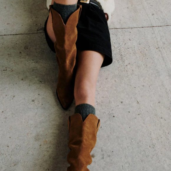 Suede Cowboy Boots - Picture 3 of 5